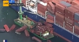 长滩港口，美国海运