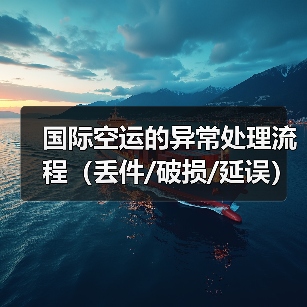 国际空运的异常处理流程（丢件/破损/延误）怎么操作（国际空运干货知识分享）（图4）
