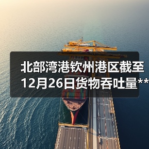 北部湾港钦州港区截至12月26日货物吞吐量**突破1亿吨