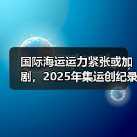 国际海运运力紧张或加剧,2025年集运创纪录(全球船队已处满负荷运营) 国际海运运力紧张或加剧,2025年集运创纪录(全球船队已处满负荷运营)