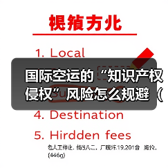 国际空运的“知识产权侵权”风险怎么规避（不清楚的跨境电商卖家看过来）