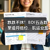 跌跌不休!BDI五连跌至逾月低位,航运业盈利承压(国际海运新闻资讯)(图4) 跌跌不休!BDI五连跌至逾月低位,航运业盈利承压(国际海运新闻资讯)(图4)