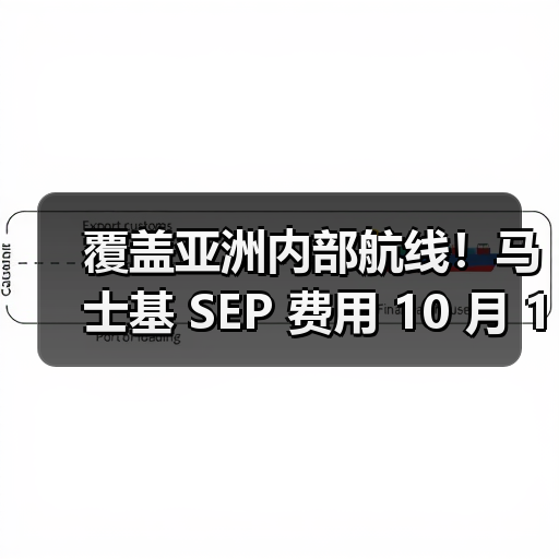 覆盖亚洲内部航线！马士基 SEP 费用 10 月 1 日正式调整（图4）