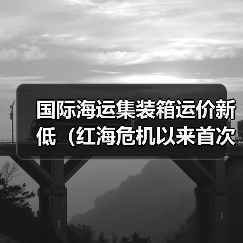 国际海运集装箱运价新低(红海危机以来首次)(图4) 国际海运集装箱运价新低(红海危机以来首次)(图4)