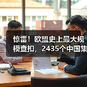 惊雷！欧盟史上最大规模查扣，2435个中国集装箱被封！