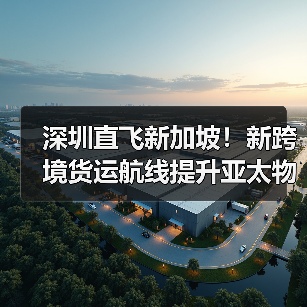 深圳直飞新加坡！新跨境货运航线提升亚太物流效率