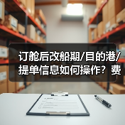 订舱后改船期/目的港/提单信息如何操作?费用详解(图2) 订舱后改船期/目的港/提单信息如何操作?费用详解(图2)