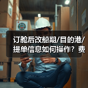 订舱后改船期/目的港/提单信息如何操作?费用详解(图4) 订舱后改船期/目的港/提单信息如何操作?费用详解(图4)