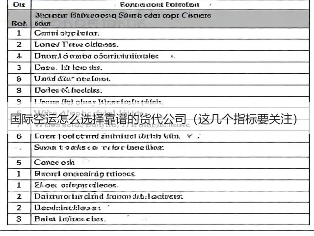 国际空运怎么选择靠谱的货代公司(这几个指标要关注)(图3) 国际空运怎么选择靠谱的货代公司(这几个指标要关注)(图3)
