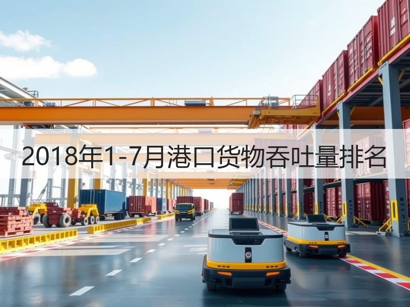 2018年1-7月港口货物吞吐量排名