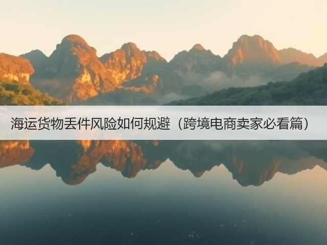 海运货物丢件风险如何规避(跨境电商卖家必看篇)(图3) 海运货物丢件风险如何规避(跨境电商卖家必看篇)(图3)