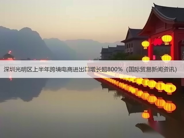 深圳光明区上半年跨境电商进出口增长超800%(国际贸易新闻资讯)(图3) 深圳光明区上半年跨境电商进出口增长超800%(国际贸易新闻资讯)(图3)