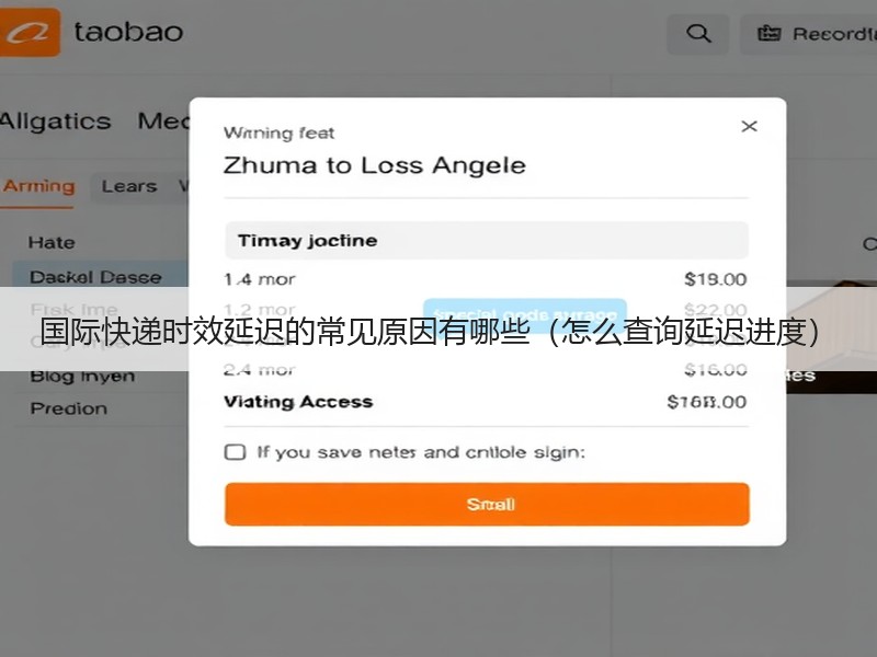 国际快递时效延迟的常见原因有哪些(怎么查询延迟进度) 国际快递时效延迟的常见原因有哪些(怎么查询延迟进度)