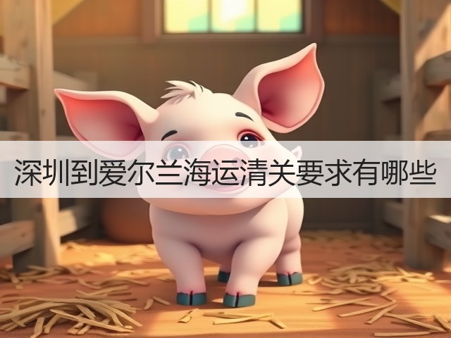 深圳到爱尔兰海运清关要求有哪些(图1) 深圳到爱尔兰海运清关要求有哪些(图1)