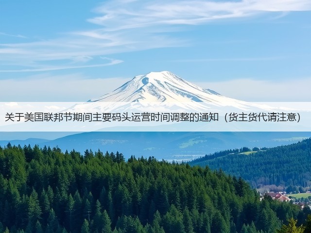 关于美国联邦节期间主要码头运营时间调整的通知（货主货代请注意）(图3)