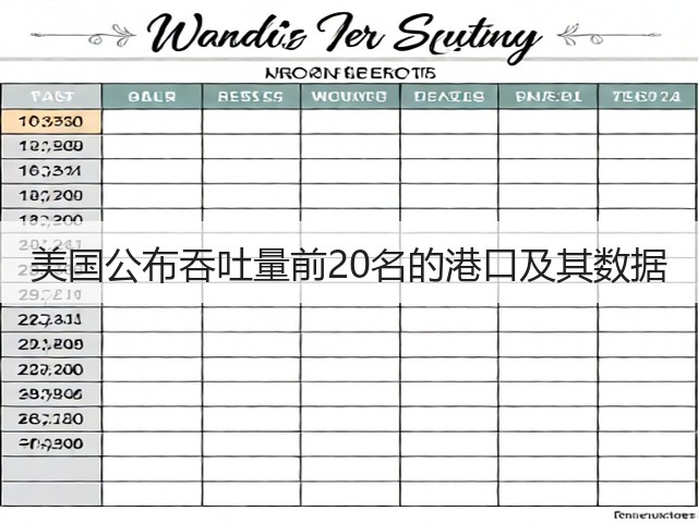 美国公布吞吐量前20名的港口及其数据(图2)