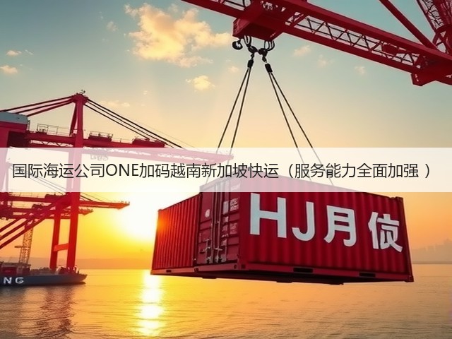 国际海运公司ONE加码越南新加坡快运（服务能力全面加强 ）(图1)