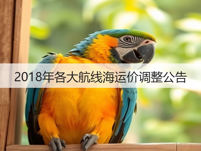 2018年各大航线海运价调整公告