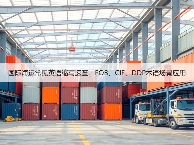 国际海运常见英语缩写速查:FOB、CIF、DDP术语场景应用(图3) 国际海运常见英语缩写速查:FOB、CIF、DDP术语场景应用(图3)