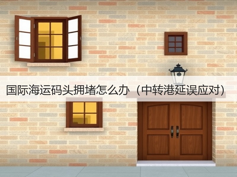 国际海运码头拥堵怎么办（中转港延误应对）