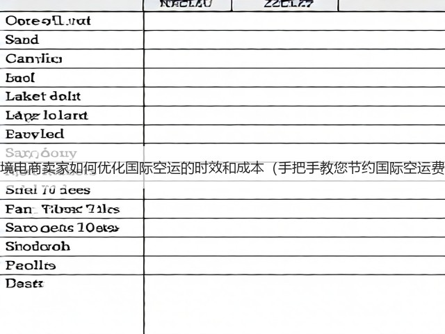 跨境电商卖家如何优化国际空运的时效和成本(手把手教您节约国际空运费)(图1) 跨境电商卖家如何优化国际空运的时效和成本(手把手教您节约国际空运费)(图1)