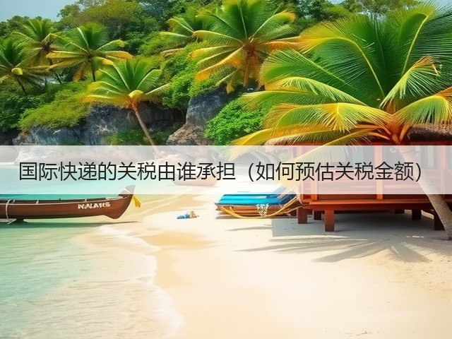 国际快递的关税由谁承担(如何预估关税金额)(图1) 国际快递的关税由谁承担(如何预估关税金额)(图1)