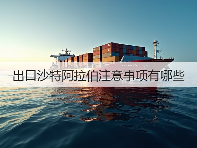 出口沙特阿拉伯注意事项有哪些(图3)