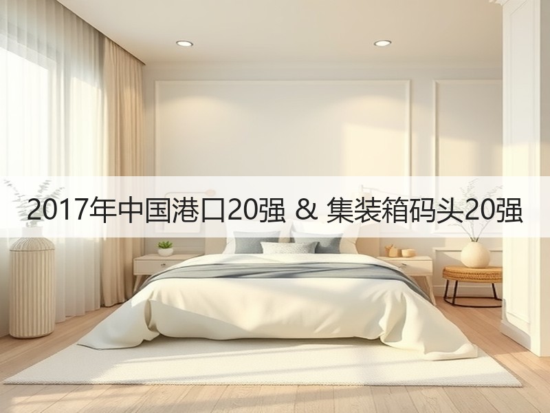 2017年中国港口20强 & 集装箱码头20强