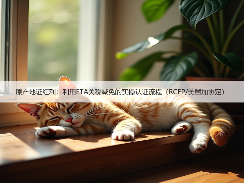 原产地证红利：利用FTA关税减免的实操认证流程（RCEP/美墨加协定）