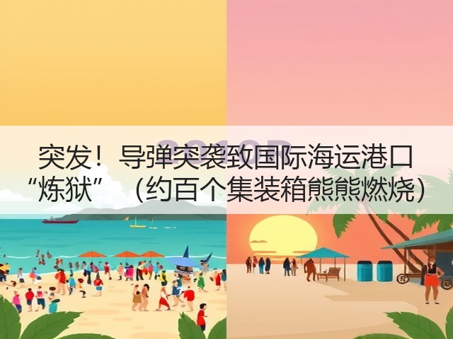 突发!导弹突袭致国际海运港口 “炼狱”(约百个集装箱熊熊燃烧)(图1) 突发!导弹突袭致国际海运港口 “炼狱”(约百个集装箱熊熊燃烧)(图1)