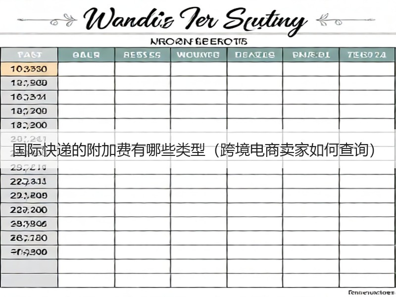 国际快递的附加费有哪些类型（跨境电商卖家如何查询）