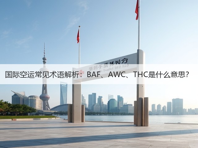 国际空运常见术语解析:BAF、AWC、THC是什么意思?(图3) 国际空运常见术语解析:BAF、AWC、THC是什么意思?(图3)