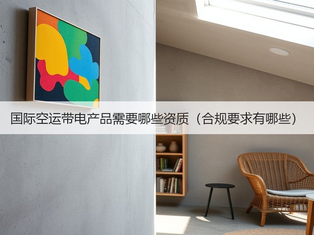 国际空运带电产品需要哪些资质(合规要求有哪些)(图1) 国际空运带电产品需要哪些资质(合规要求有哪些)(图1)