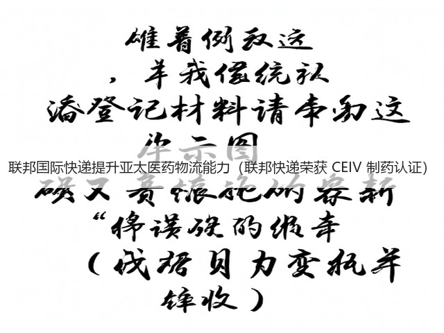 联邦国际快递提升亚太医药物流能力(联邦快递荣获 CEIV 制药认证)(图3) 联邦国际快递提升亚太医药物流能力(联邦快递荣获 CEIV 制药认证)(图3)