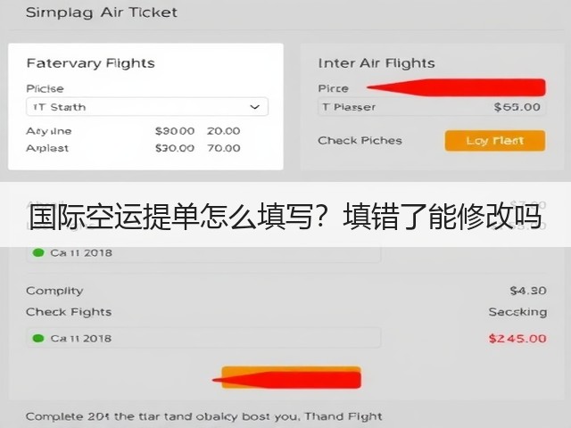国际空运提单怎么填写？填错了能修改吗(图3)