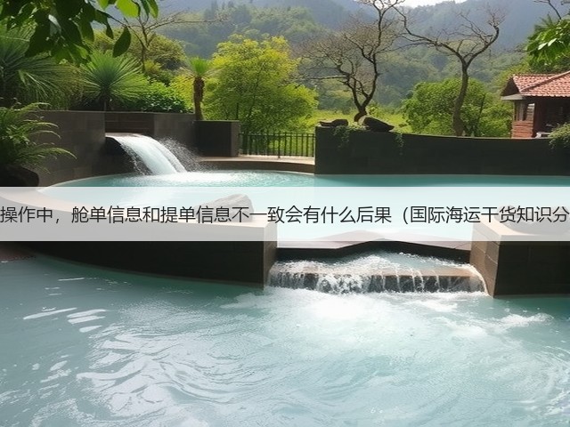 海运操作中,舱单信息和提单信息不一致会有什么后果(国际海运干货知识分享)(图1) 海运操作中,舱单信息和提单信息不一致会有什么后果(国际海运干货知识分享)(图1)