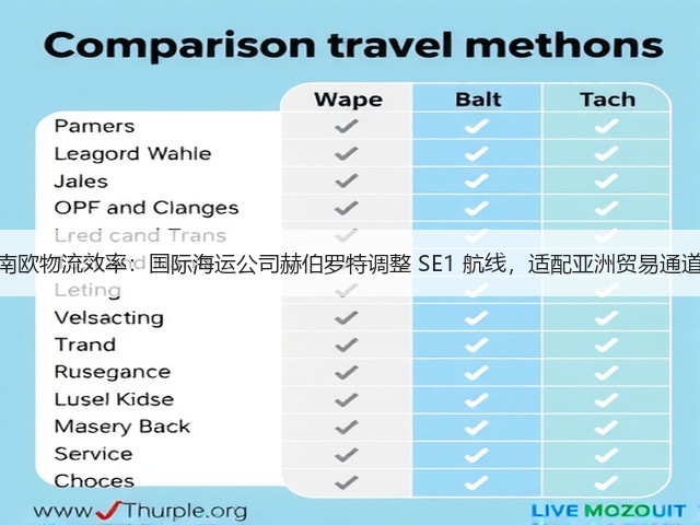 锚定南欧物流效率：国际海运公司赫伯罗特调整 SE1 航线，适配亚洲贸易通道需求(图1)
