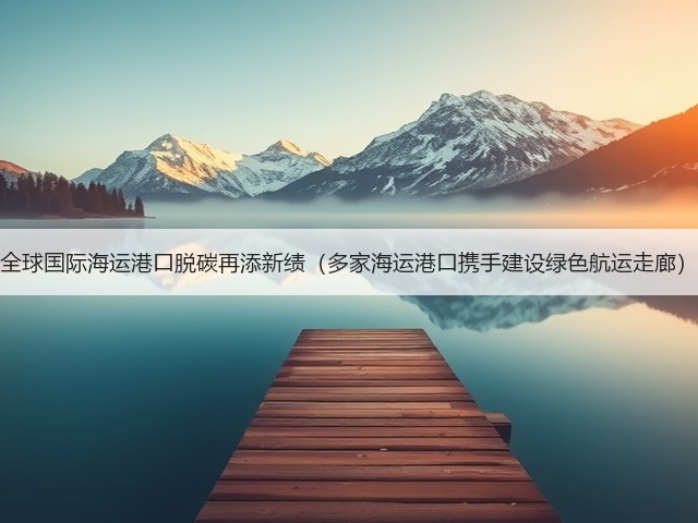 全球国际海运港口脱碳再添新绩（多家海运港口携手建设绿色航运走廊）(图1)