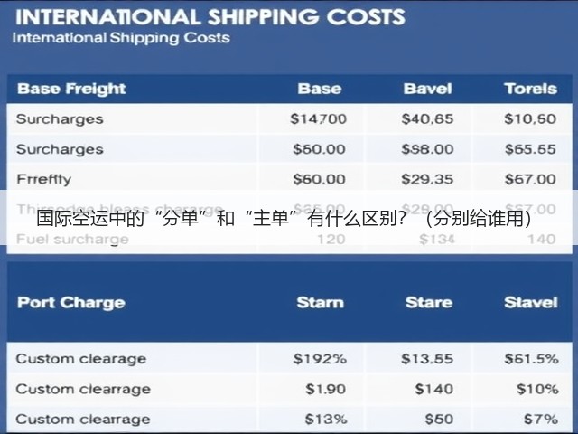 国际空运中的“分单”和“主单”有什么区别?(分别给谁用)(图1) 国际空运中的“分单”和“主单”有什么区别?(分别给谁用)(图1)