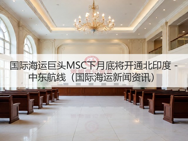 国际海运巨头MSC下月底将开通北印度 - 中东航线（国际海运新闻资讯）(图3)