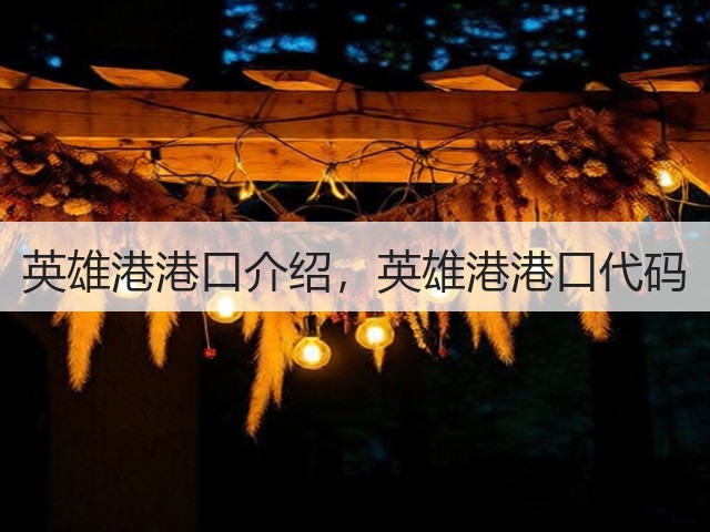 英雄港港口介绍，英雄港港口代码(图3)