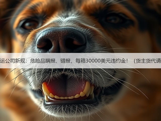 国际海运公司新规：危险品瞒报、错报，每箱30000美元违约金！（货主货代请注意）(图1)