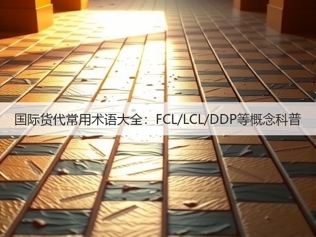 国际货代常用术语大全:FCL/LCL/DDP等概念科普(图1) 国际货代常用术语大全:FCL/LCL/DDP等概念科普(图1)