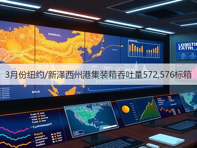 3月份纽约/新泽西州港集装箱吞吐量572,576标箱(图1)