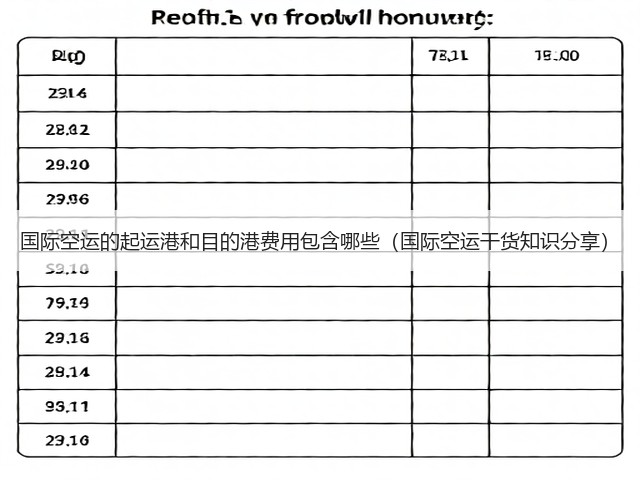 国际空运的起运港和目的港费用包含哪些（国际空运干货知识分享）(图3)