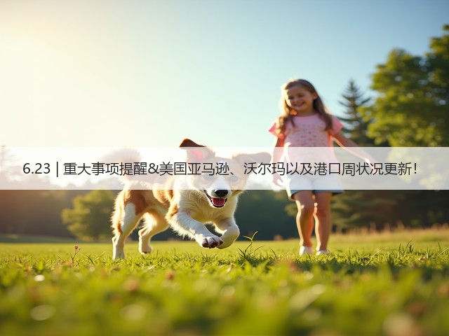 6.23 | 重大事项提醒&美国亚马逊、沃尔玛以及港口周状况更新！(图3)