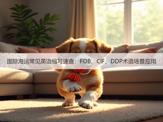 国际海运常见英语缩写速查:FOB、CIF、DDP术语场景应用(图1) 国际海运常见英语缩写速查:FOB、CIF、DDP术语场景应用(图1)