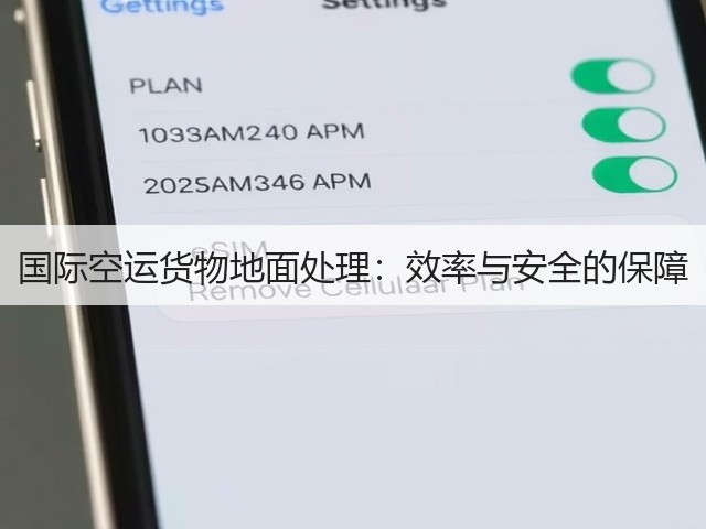 国际空运货物地面处理:效率与安全的保障(图1) 国际空运货物地面处理:效率与安全的保障(图1)