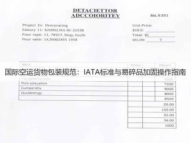 国际空运货物包装规范:IATA标准与易碎品加固操作指南(图3) 国际空运货物包装规范:IATA标准与易碎品加固操作指南(图3)