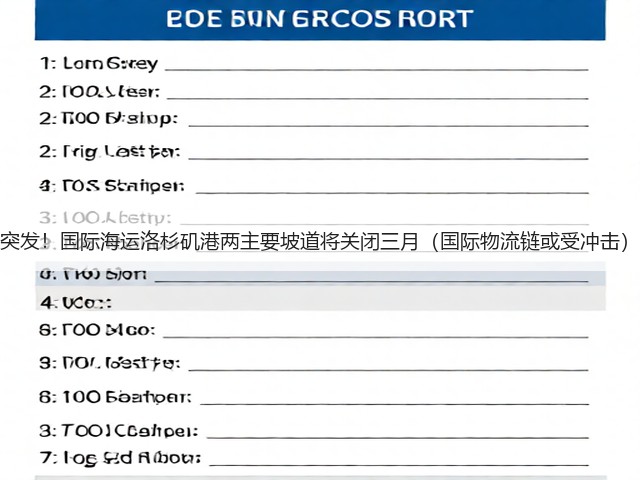 突发！国际海运洛杉矶港两主要坡道将关闭三月（国际物流链或受冲击）(图3)